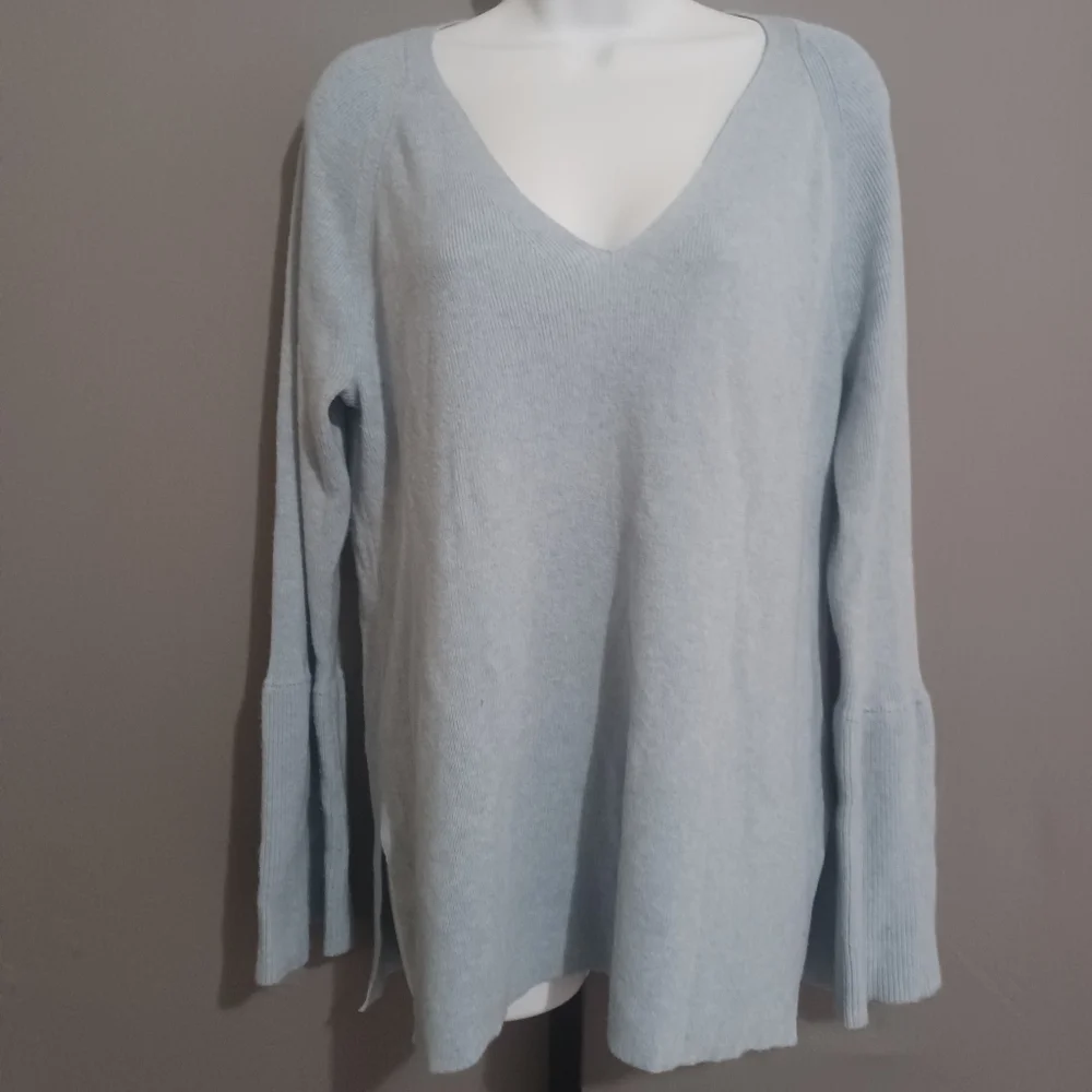 J Crew women sweater blue wool blend‎ sz XL